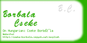 borbala cseke business card